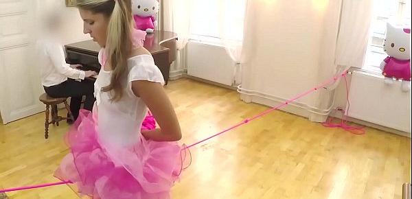  Trailer1 Gina Gerson - Petite and Young Blonde Russian Ballet Dancer seduces teacher with her best Blowjob